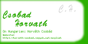 csobad horvath business card